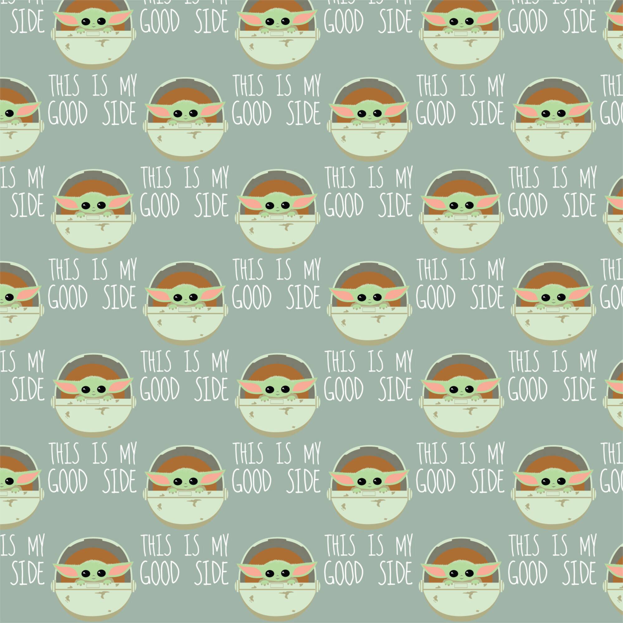 Star Wars™ Baby Yoda Ships Cotton Fabric